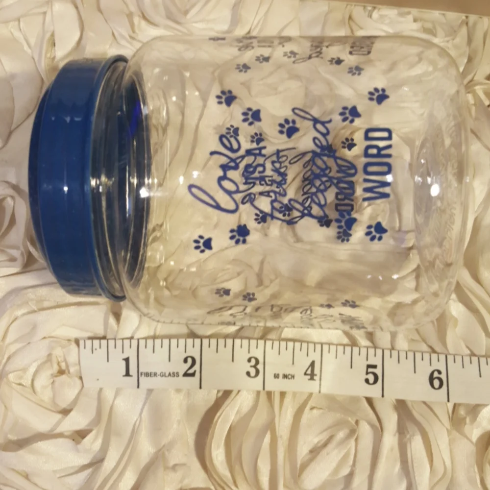 Pet Dog/Cat Bowl and Treat Jar Set New